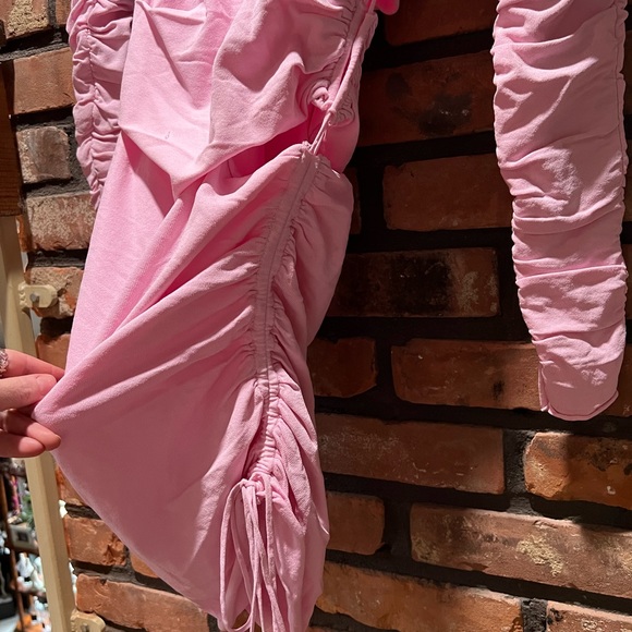 Zara Ruched off one shoulder dress - Picture 2 of 5